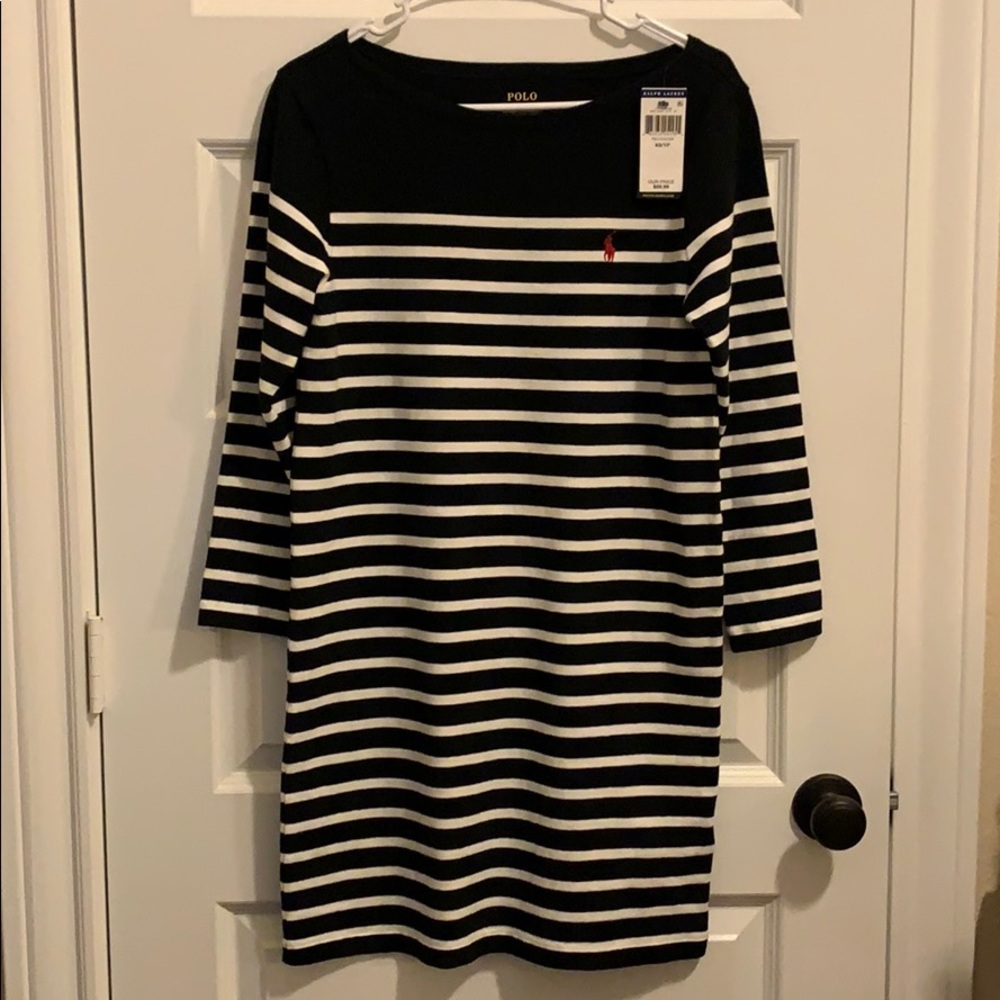 Striped black/ white Ralph Lauren casual dress